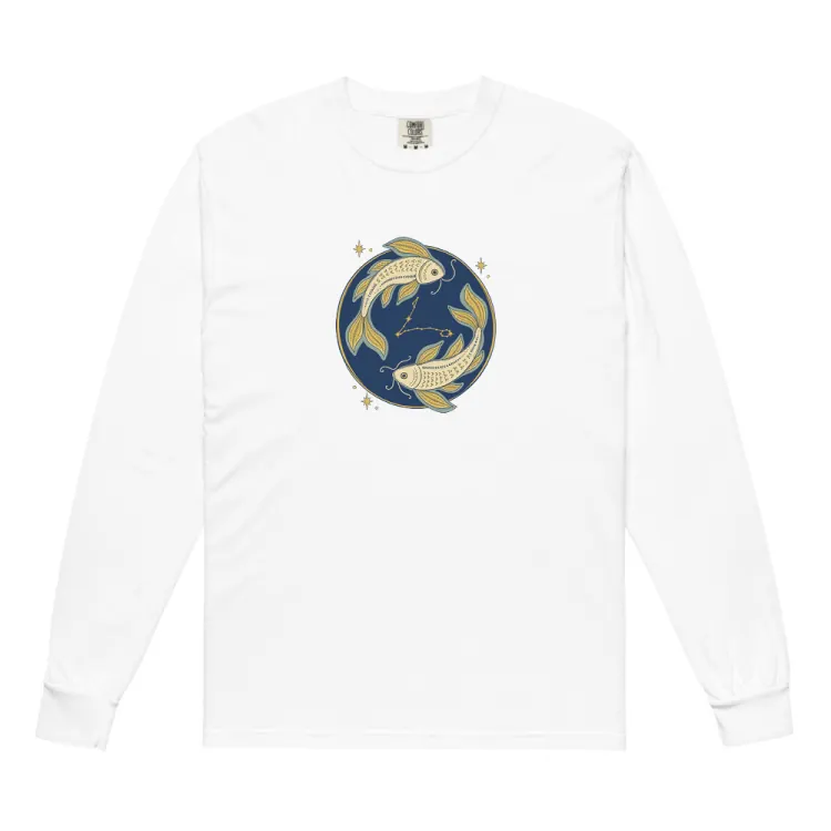 The Born Under Pisces Long Sleeve in White.