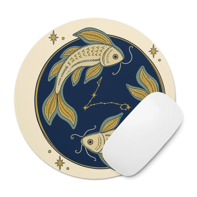 The Born Under Pisces Mouse Pad in Ivory.