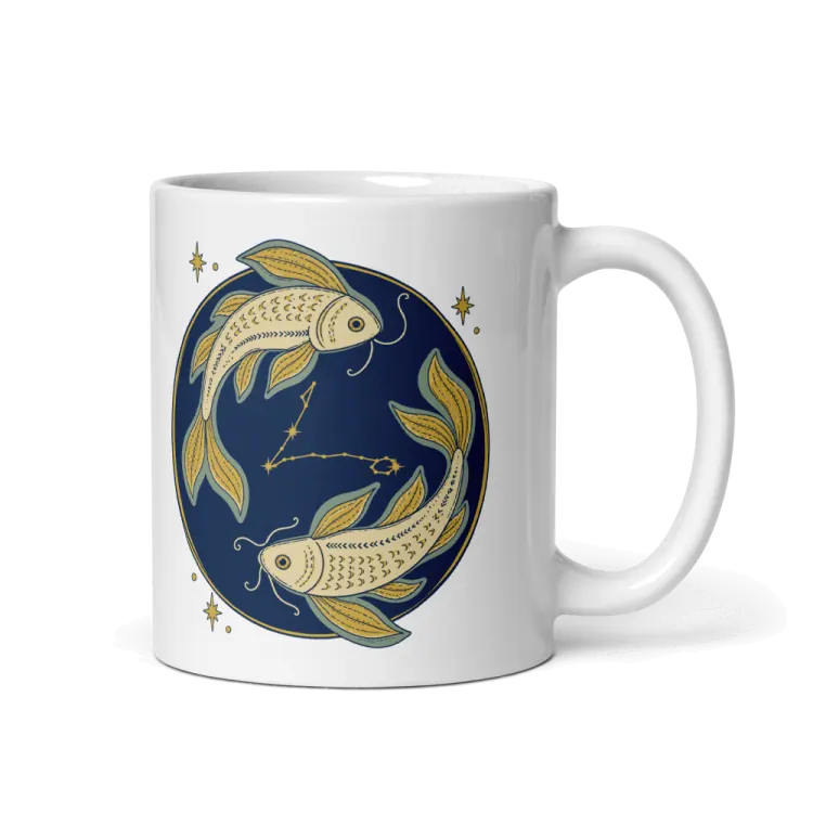The Born Under Pisces Mug in White.