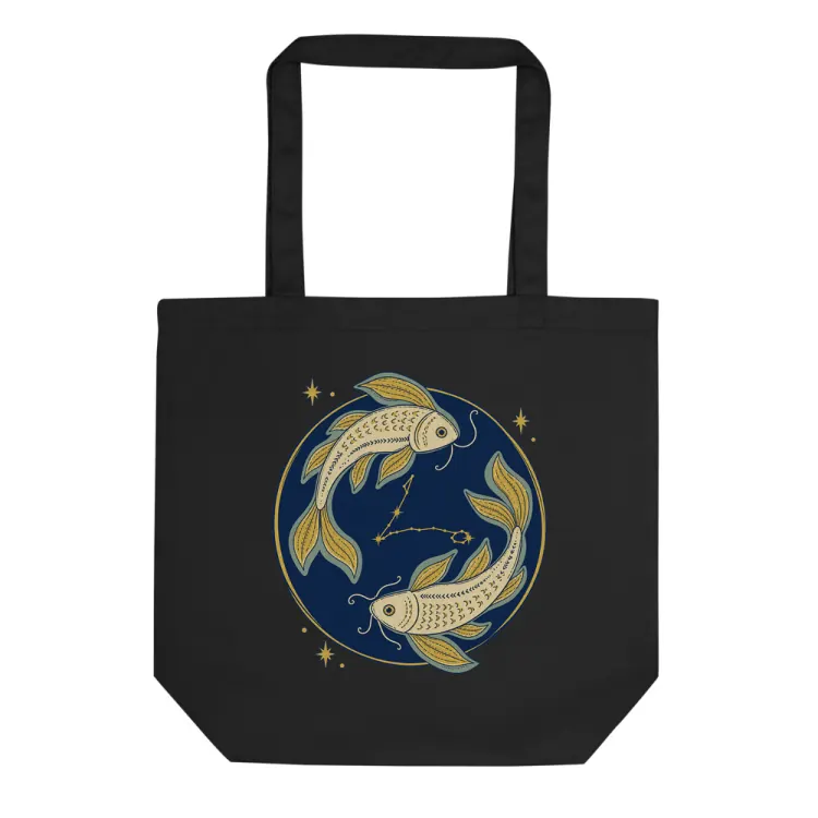 The Born Under Pisces Tote in Black.