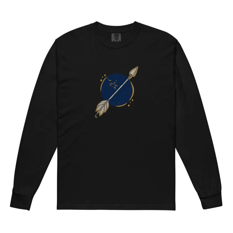 The Born Under Sagittarius Long Sleeve in Black.