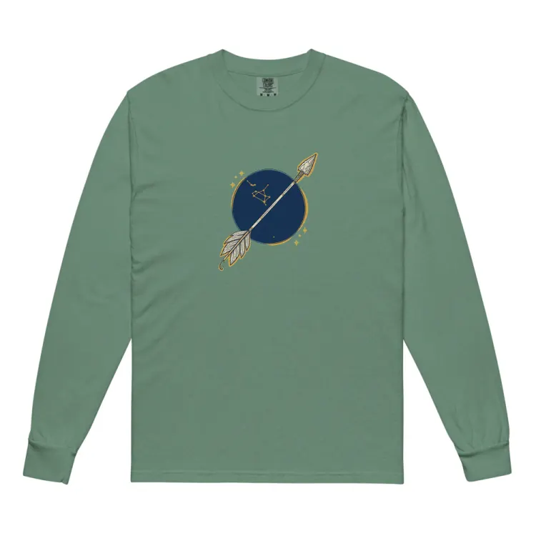 The Born Under Sagittarius Long Sleeve in Light Green.