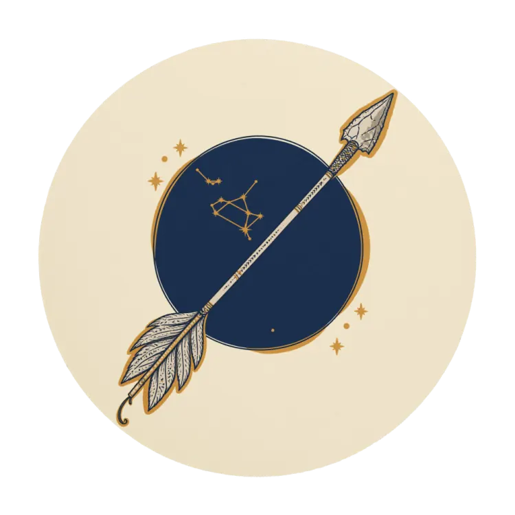 The Born Under Sagittarius Mouse Pad in Ivory.
