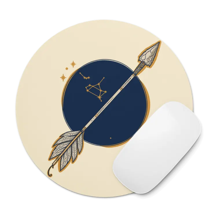 The Born Under Sagittarius Mouse Pad in Ivory.