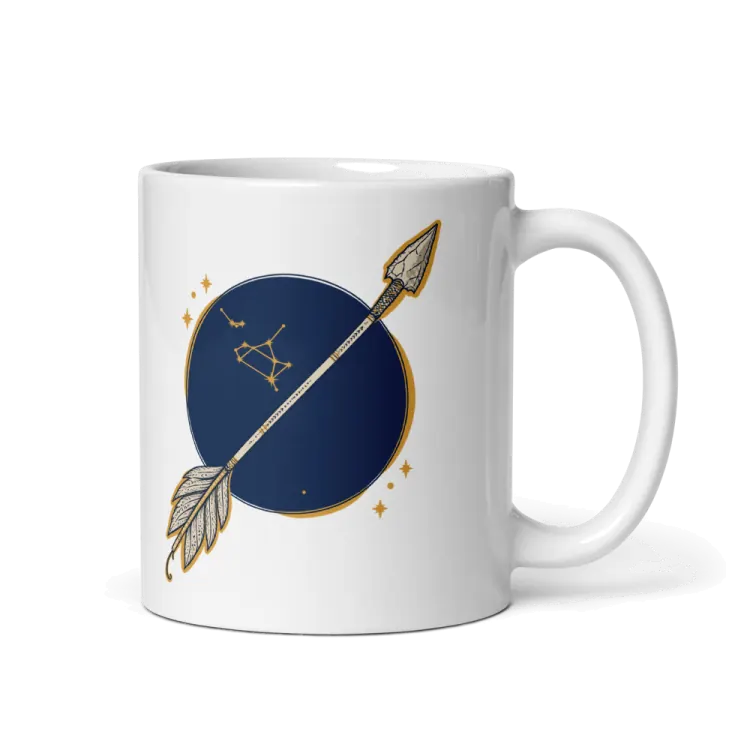 The Born Under Sagittarius Mug in White.