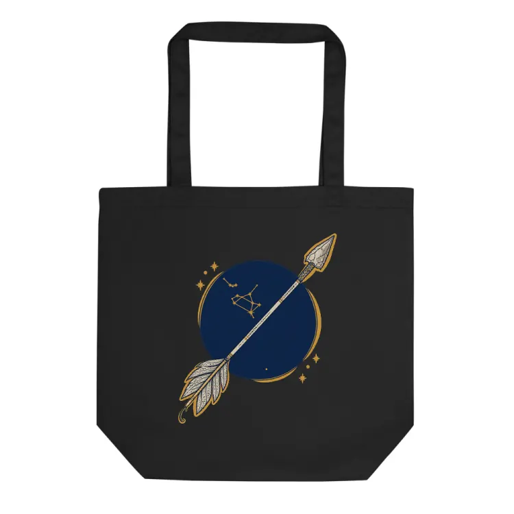 The Born Under Sagittarius Tote in Black.