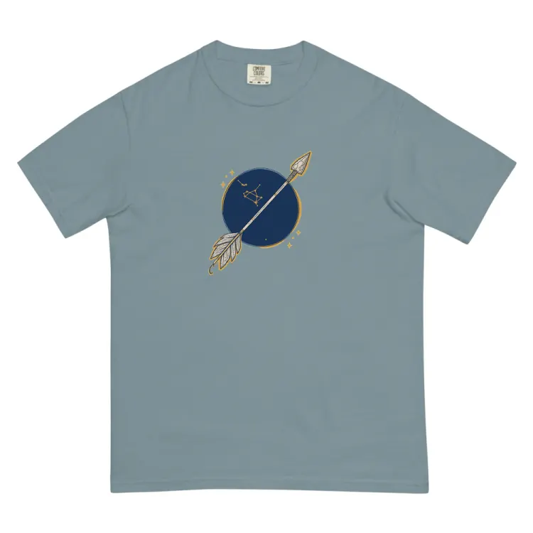 The Born Under Sagittarius Tee in Ice Blue.