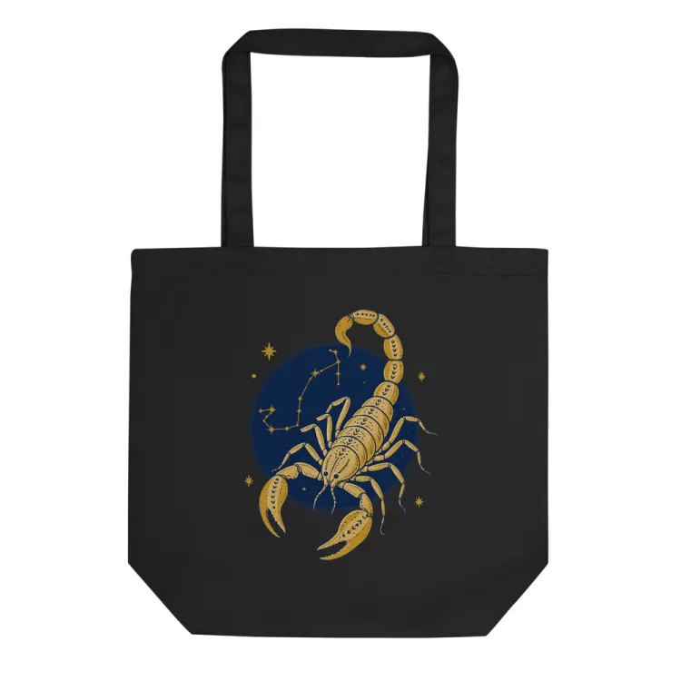 The Born Under Scorpio Tote in Black.