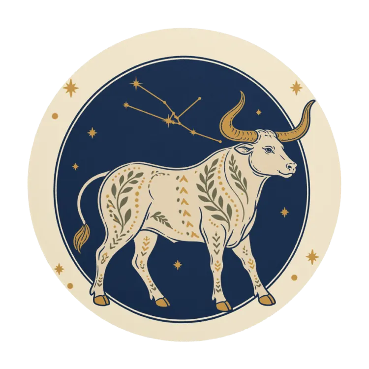 The Born Under Taurus Mouse Pad in Ivory.