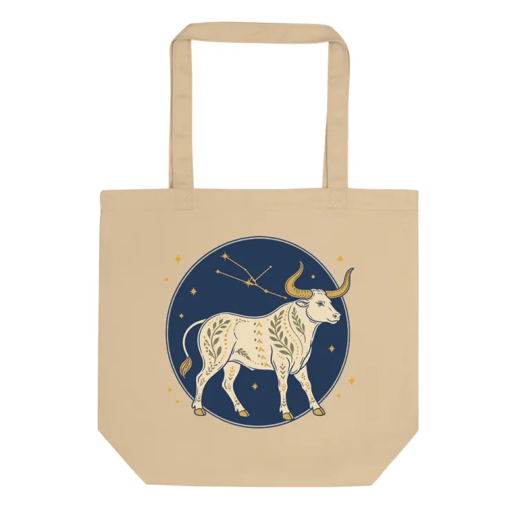 The Born Under Taurus Tote in Oyster.