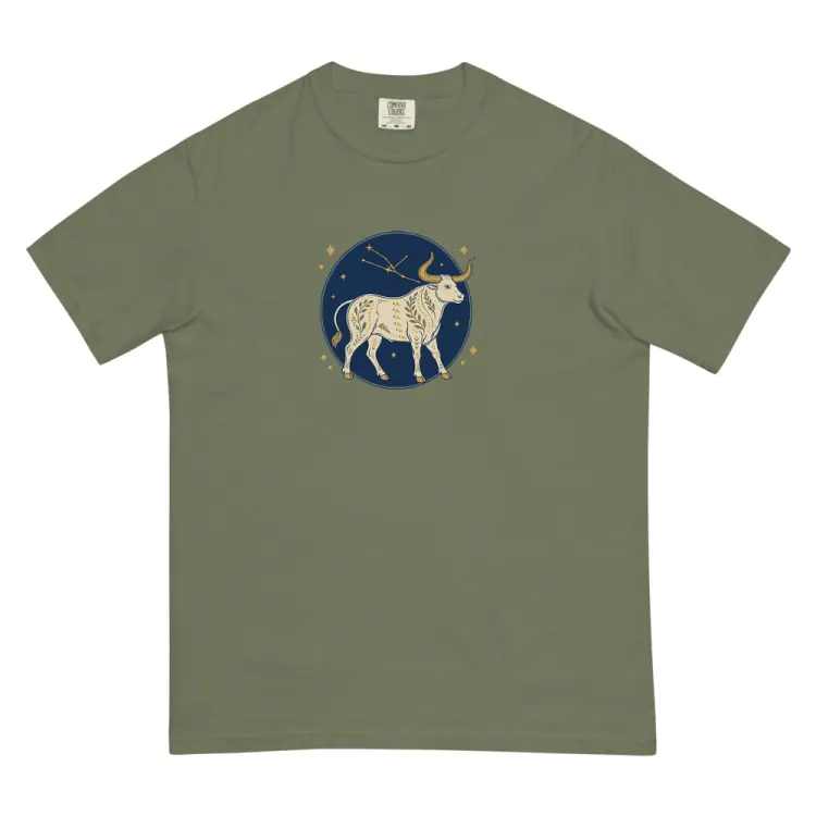 The Born Under Taurus Tee in Moss.