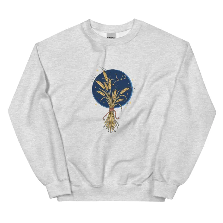 The Born Under Virgo Crewneck in Ash.