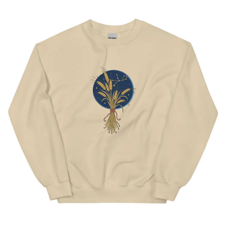 The Born Under Virgo Crewneck in Sand.