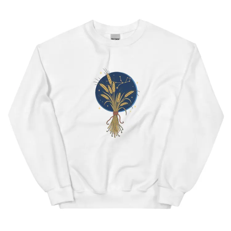 The Born Under Virgo Crewneck in White.