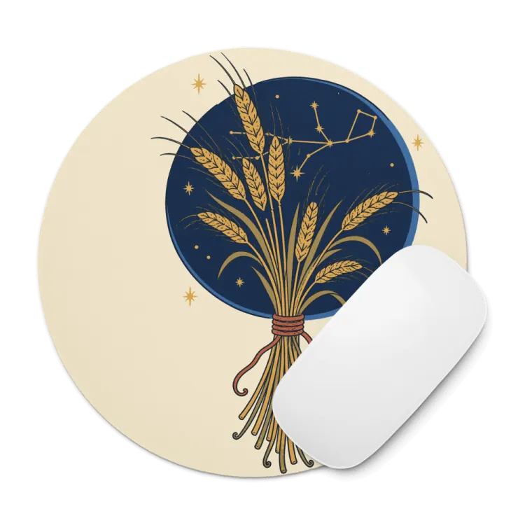 The Born Under Virgo Mouse Pad in Ivory.