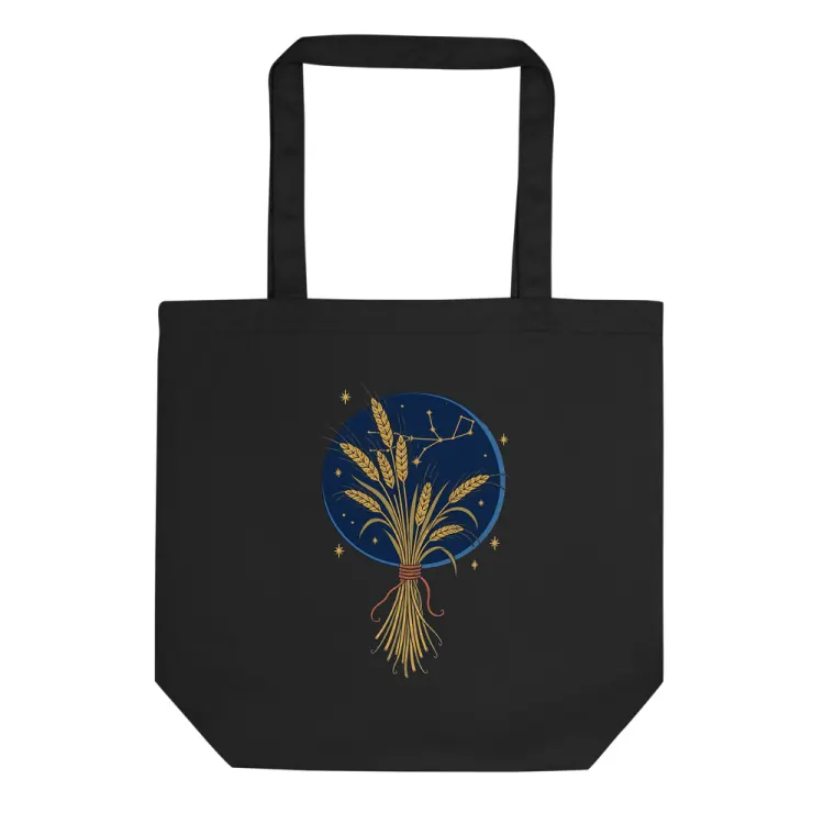 The Born Under Virgo Tote in Black.