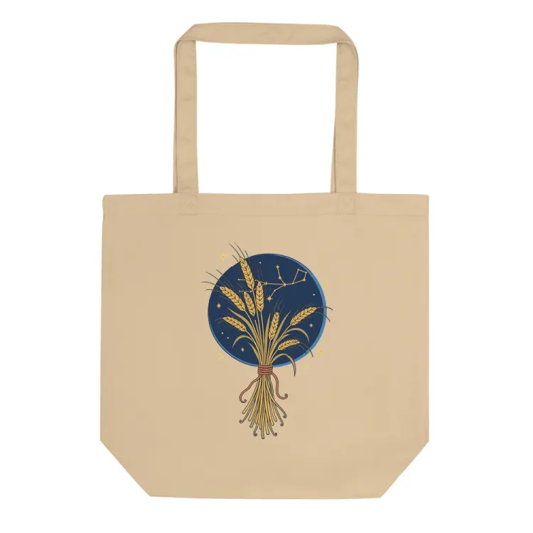 The Born Under Virgo Tote in Oyster.