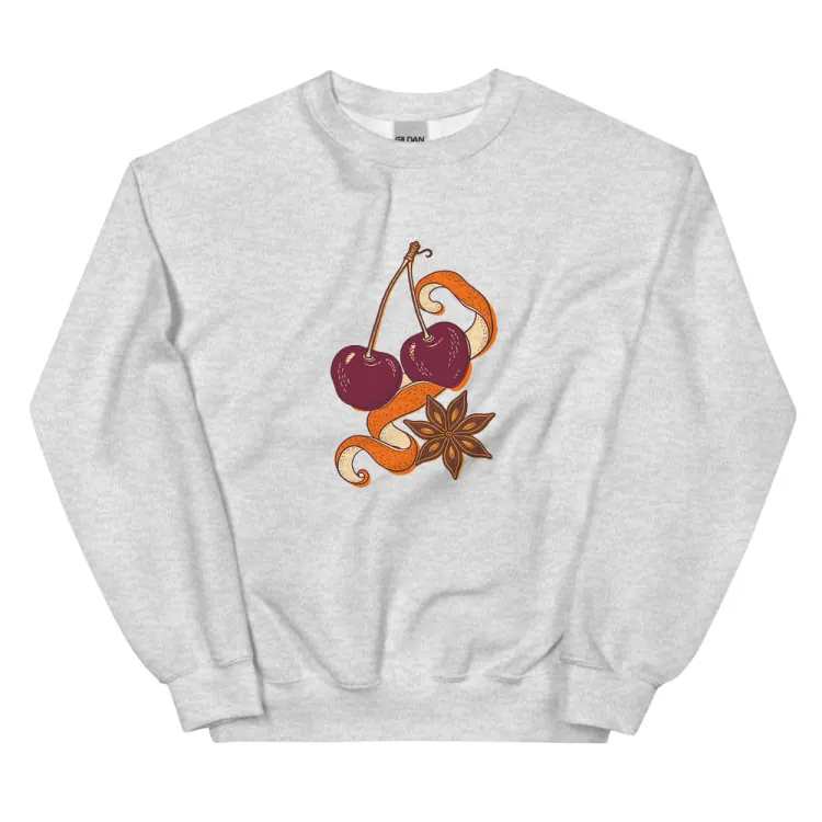 The Cherry & Orange Peel Crewneck in Ash.
