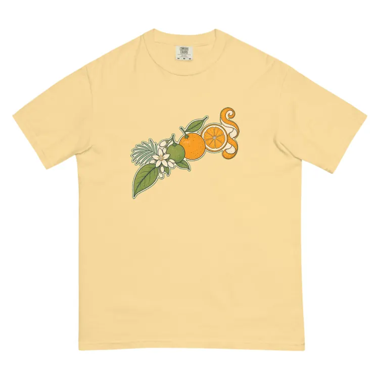 The Citrus, Leaf to Peel Tee in Butter.