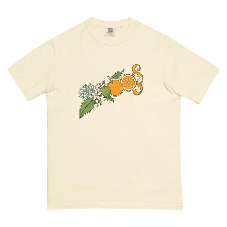 The Citrus, Leaf to Peel Tee in Ivory.