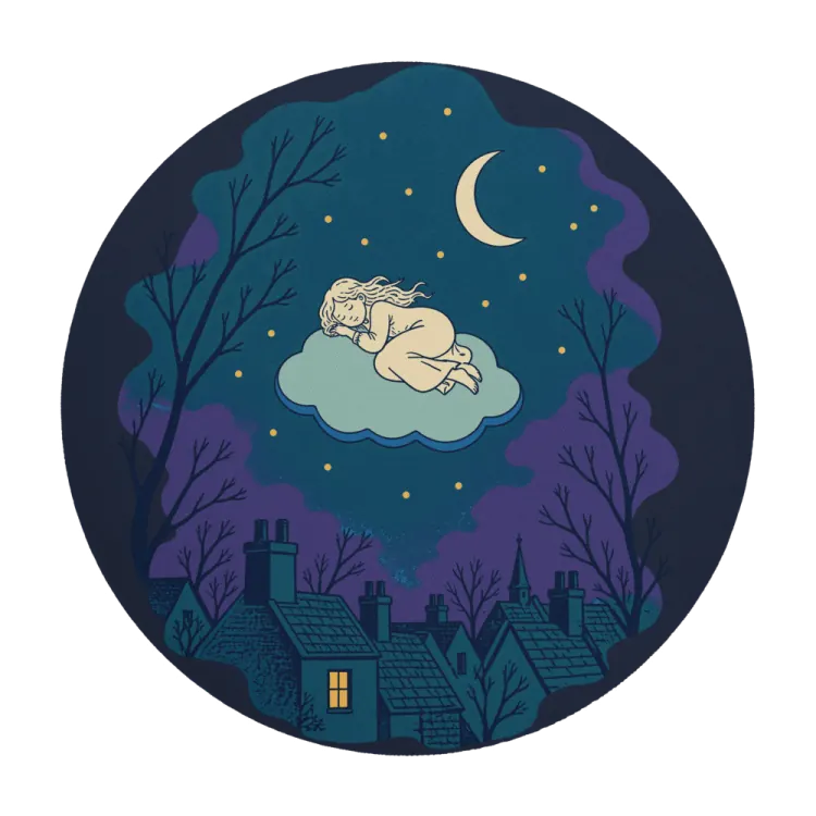 The Cloud Sleepers Mouse Pad in Night.
