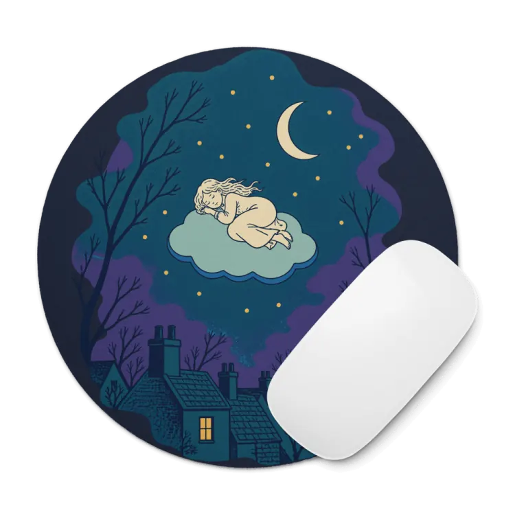 The Cloud Sleepers Mouse Pad in Night.
