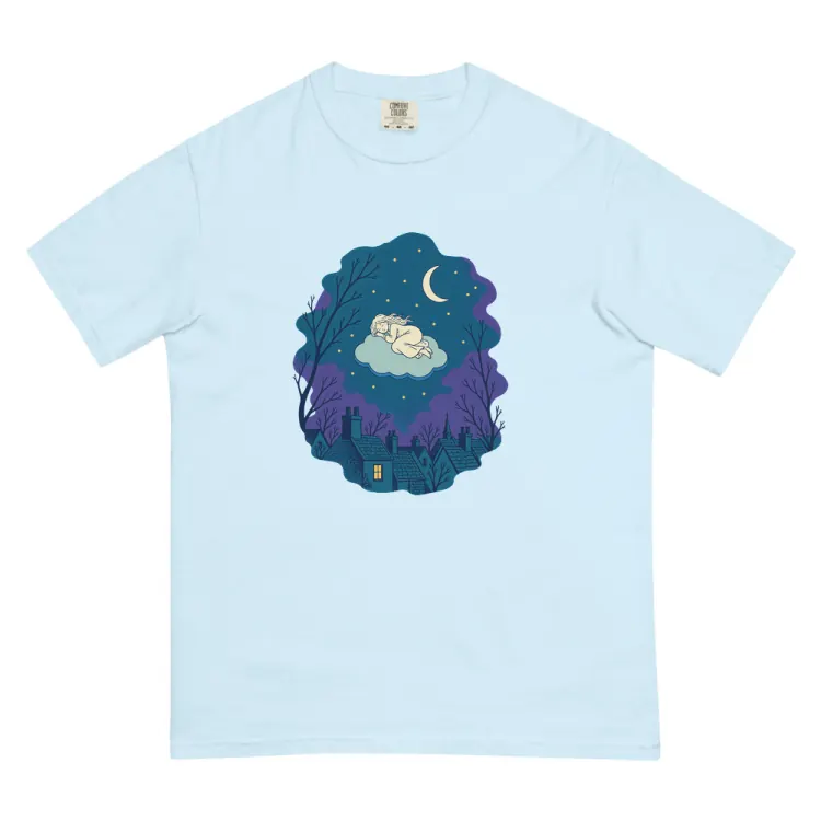 The Cloud Sleepers Tee in Chambray.