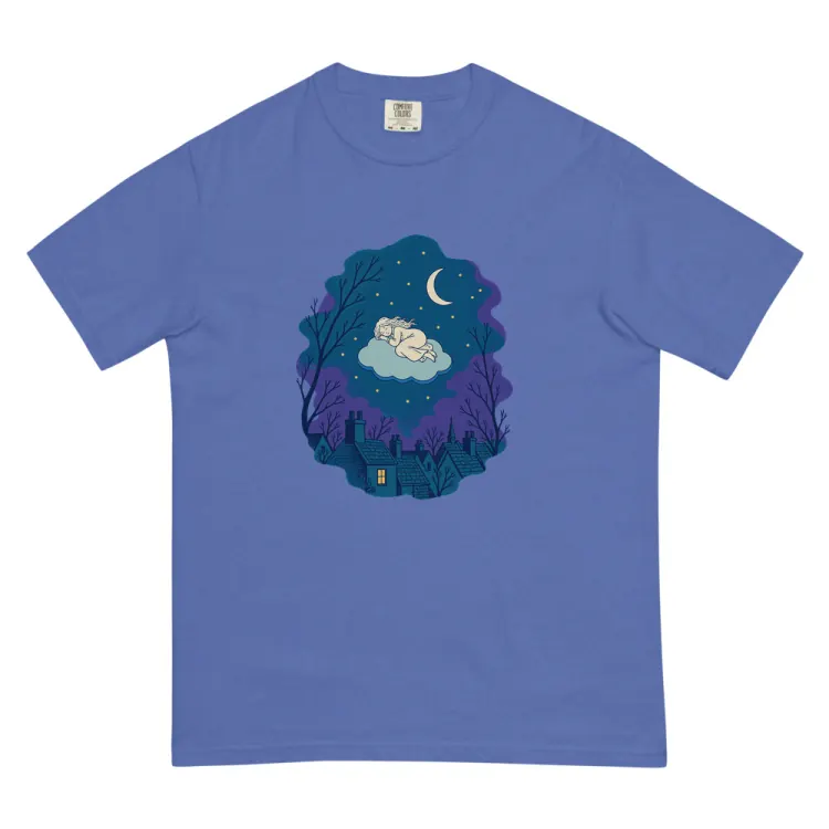 The Cloud Sleepers Tee in Mystic Blue.