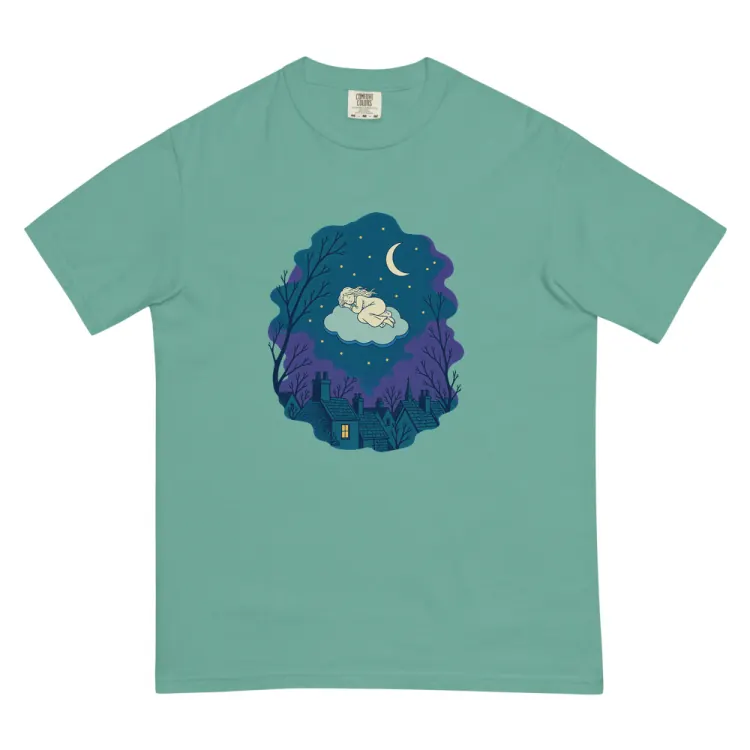 The Cloud Sleepers Tee in Seafoam.