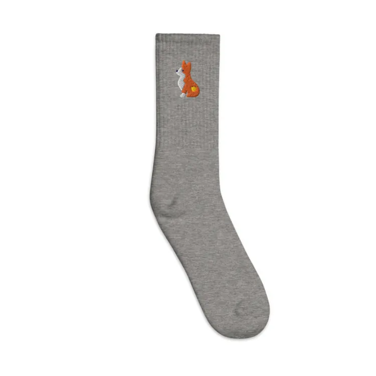 The Corgi Socks in Heather Grey.