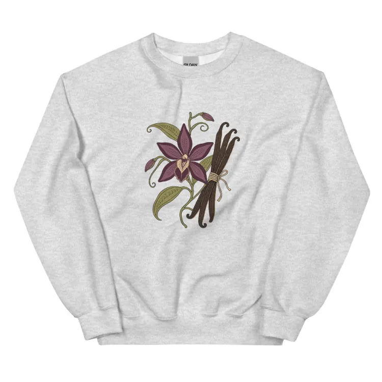 The Dark Orchid & Vanilla Crewneck in Ash.