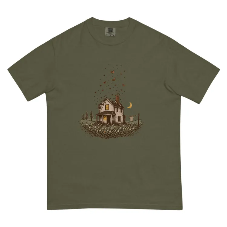 The Old House Tee in Sage.