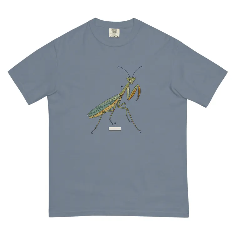The Praying Mantis Tee in Blue Jean.