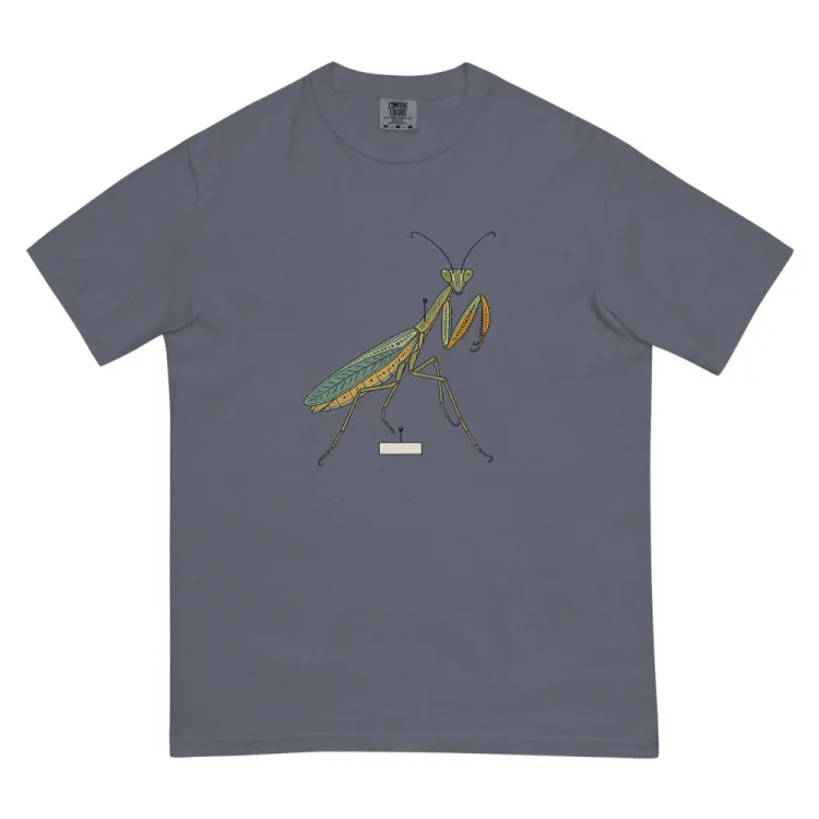 The Praying Mantis Tee in Denim.