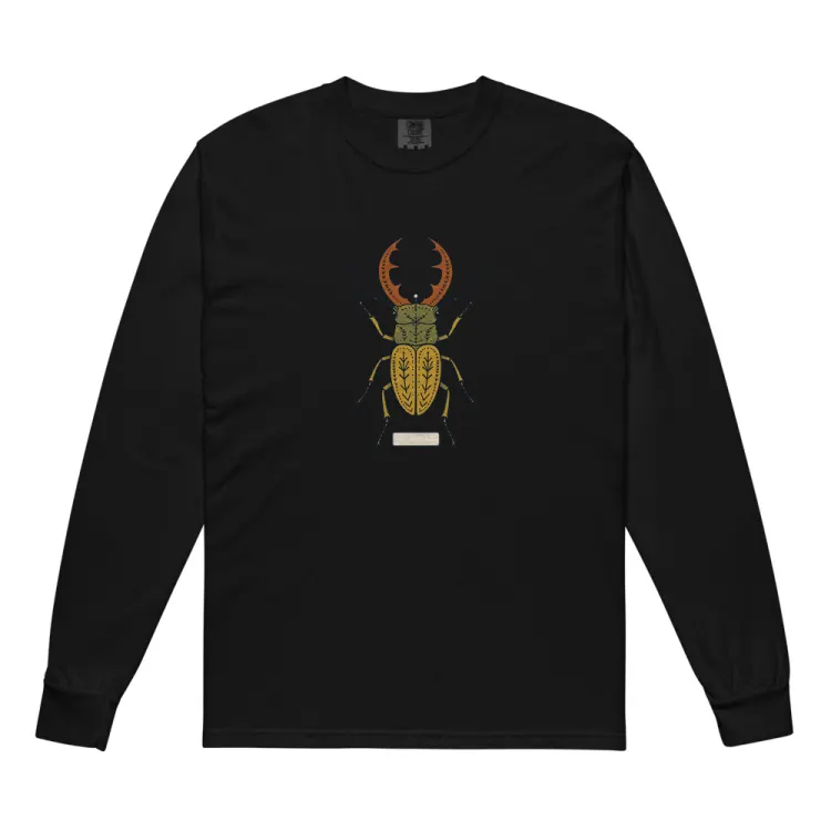 The Stag Beetle Long Sleeve in Black.