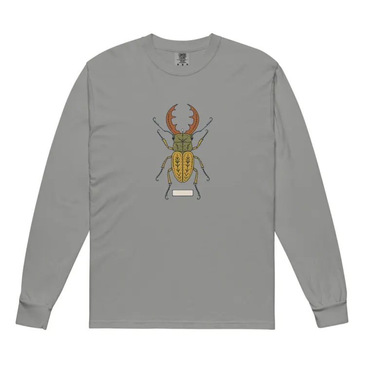 The Stag Beetle Long Sleeve in Grey.