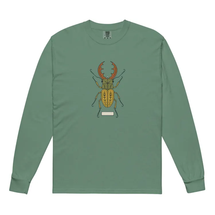 The Stag Beetle Long Sleeve in Light Green.