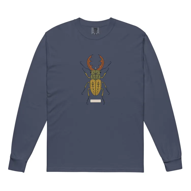 The Stag Beetle Long Sleeve in Navy.
