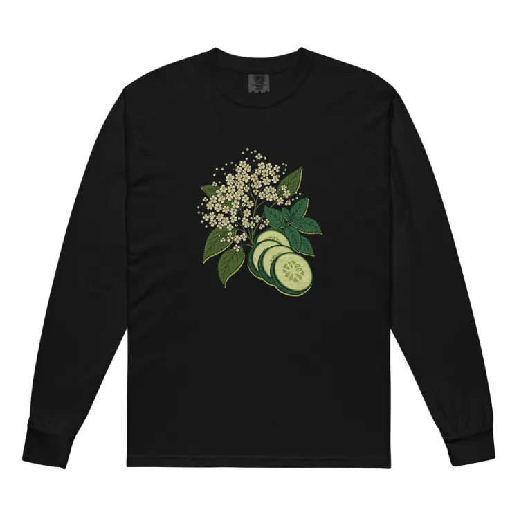 The Elderflower & Cucumber Long Sleeve in Black.