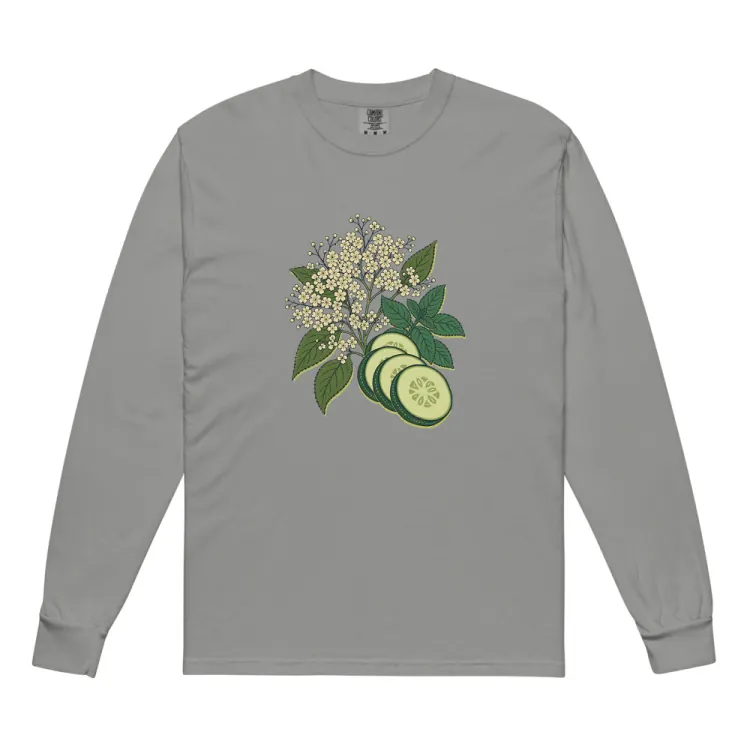 The Elderflower & Cucumber Long Sleeve in Grey.