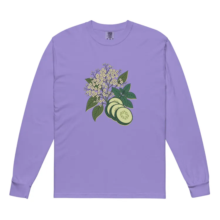The Elderflower & Cucumber Long Sleeve in Violet.