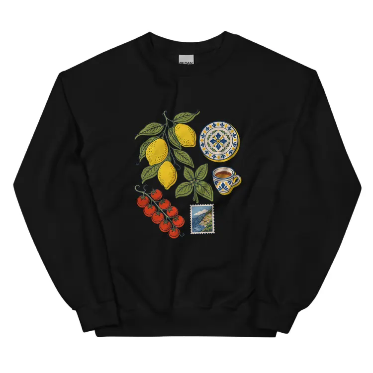The Amalfi, Elsewhere Crewneck in Black.