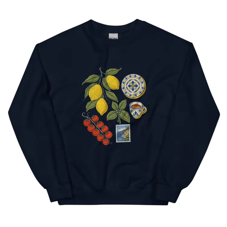 The Amalfi, Elsewhere Crewneck in Navy.
