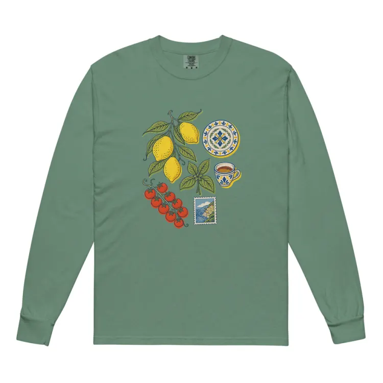 The Amalfi, Elsewhere Long Sleeve in Light Green.