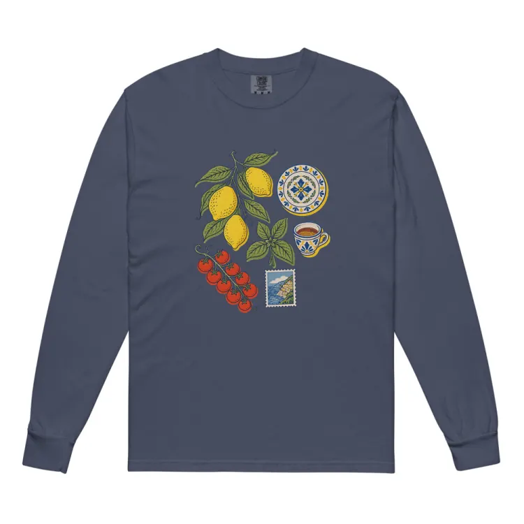 The Amalfi, Elsewhere Long Sleeve in Navy.
