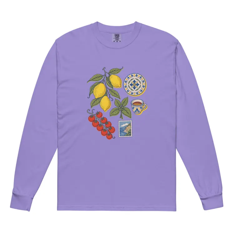 The Amalfi, Elsewhere Long Sleeve in Violet.