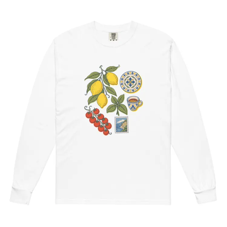 The Amalfi, Elsewhere Long Sleeve in White.
