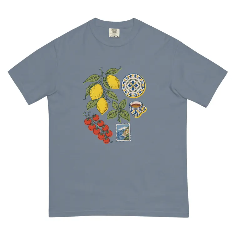 The Amalfi, Elsewhere Tee in Blue Jean.