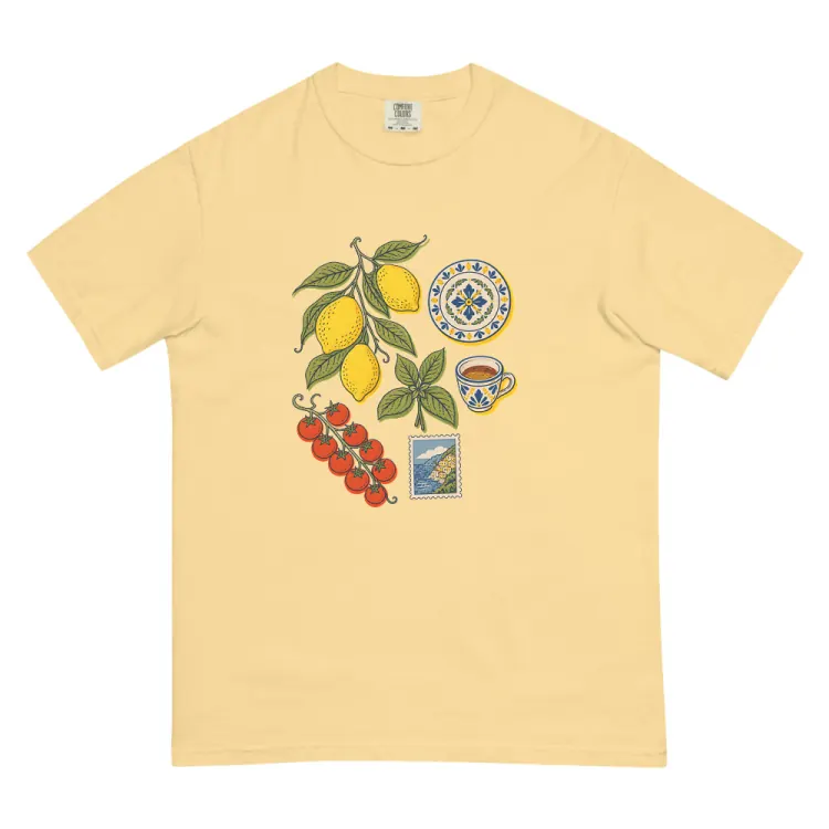 The Amalfi, Elsewhere Tee in Butter.