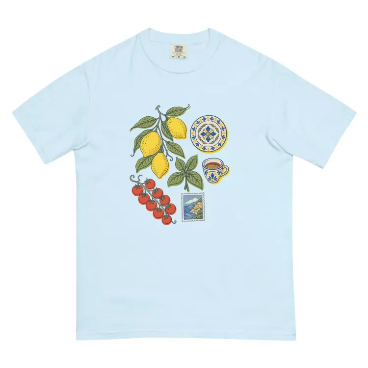 The Amalfi, Elsewhere Tee in Chambray.